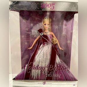 2005 Holiday Barbie Doll by Bob Mackie New In Box Pristine Condition